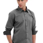 CAIRON GREY SOLID FILAFIL CLUBWEAR SHIRT