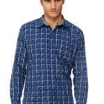 CAIRON BLUE SELF PATTERN CASUAL SHIRT