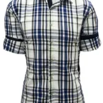 CAIRON BLUE CHECK CASUAL SHIRT