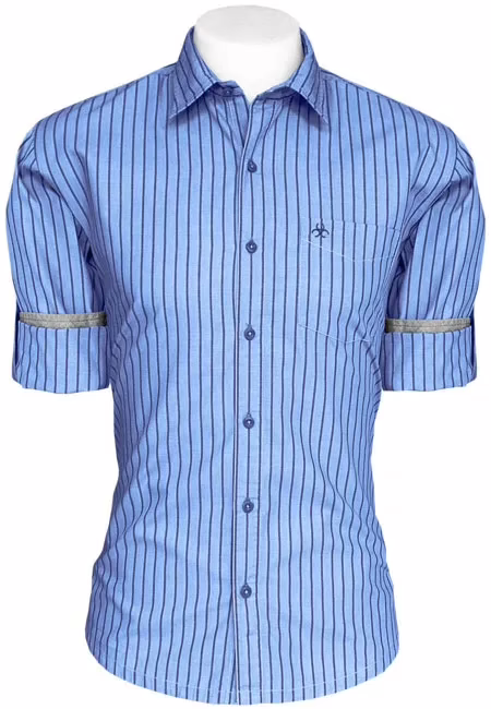 CAIRON BLUE STRIPE CASUAL SHIRT