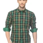 CAIRON GREEN CHECK CASUAL SHIRT