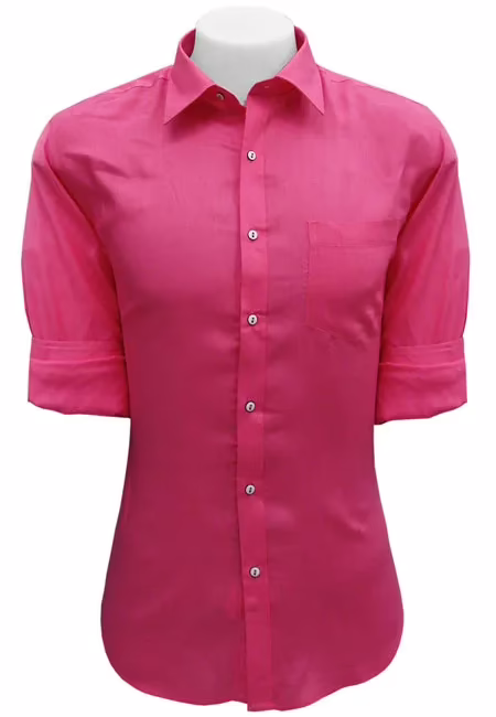 CAIRON MAGENTA SOLID CASUAL SHIRT