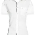 CAIRON WHITE SOLID CASUAL SHIRT