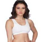 Seamless Non Padded White Sports Bra