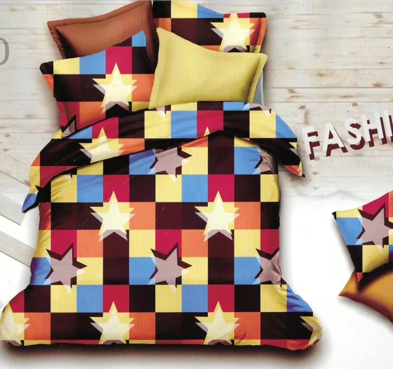 Star-box Check Polycotton Printed Bedsheet