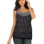 50% Off On Studded Black Top