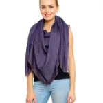 Uniscarf Silk Wool Reversible Brown & Purple Shawl