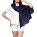 Uniscarf Pure Viscose Solid Dark Blue Stole