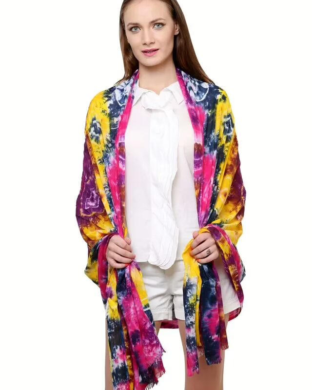 Uniscarf Tie and Die Rainbow Beach Stole