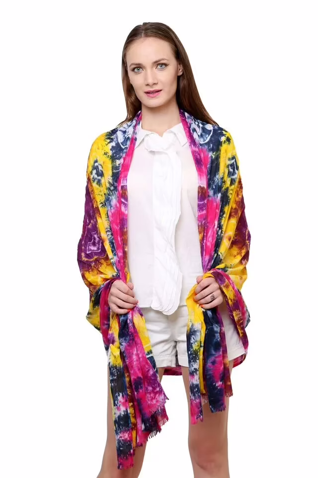 Uniscarf Tie and Die Rainbow Beach Stole