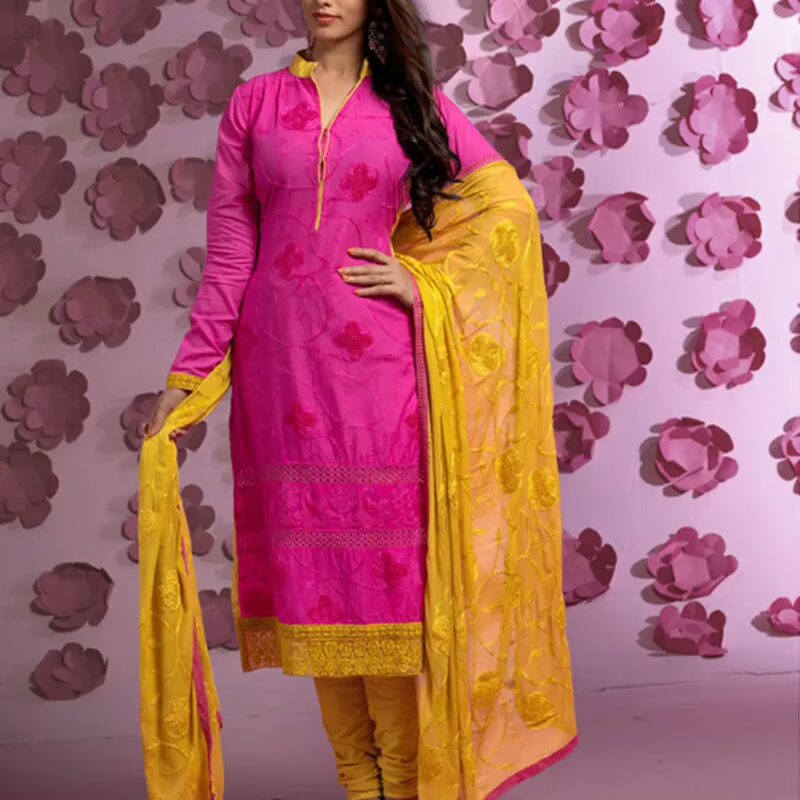 VandV New Collection New Pink Dress Material