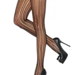 Fishnet Pantyhose Tights With Very Sexy Stripes