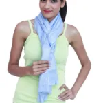 Turquoise Butterfly Plain Modal Stole for women