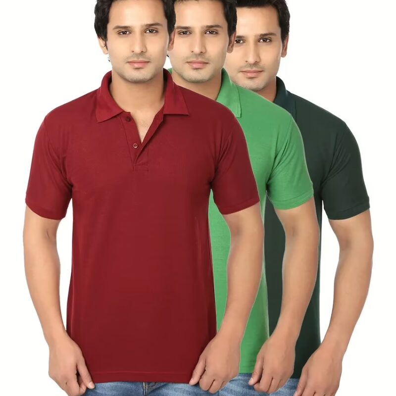 Season Vogue Solid Men's V-neck Black T-Shirt