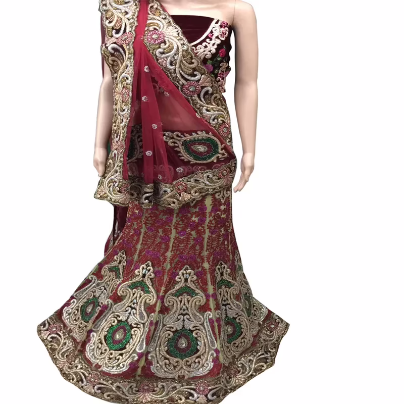 Viva N Diva Red Colored Net  Saree