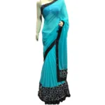 Viva N Diva Blue Colored Georgette Saree