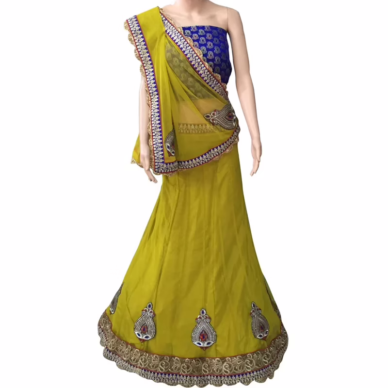 Viva N Diva Yellow Colored Net  Saree