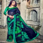 Viva N Diva Blue Colored Bhagalpuri Silk Printed Saree