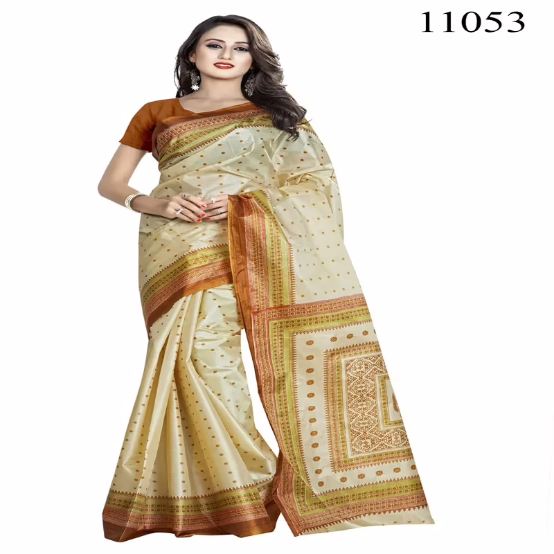 Viva N Diva Multi  Colored Women'S Taffeta Printed Saree.