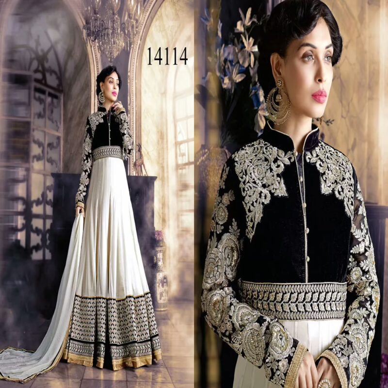 Viva N Diva Off White Colored Pure Georgette Suit.