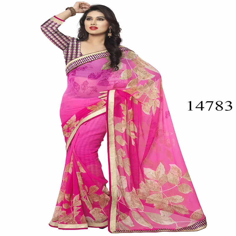 Viva N Diva Pink Colored Chiffon