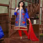 Viva N Diva Blue Colored Bhagalpuri Suit