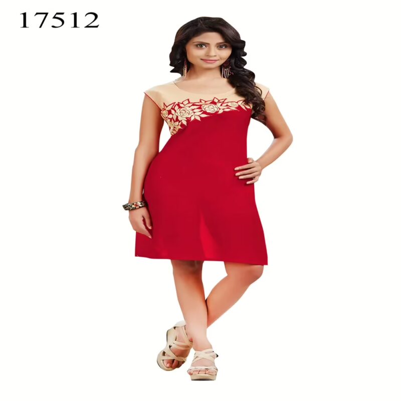 Viva N Diva Red Colored Pure Cotton Kurti.