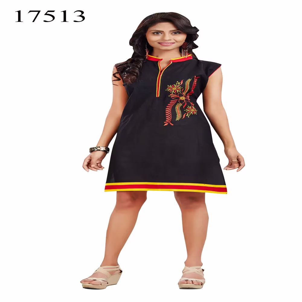 Viva N Diva Black Colored Pure Cotton Kurti.