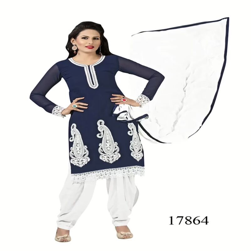 Viva N Diva Blue Colored Georgette Suit