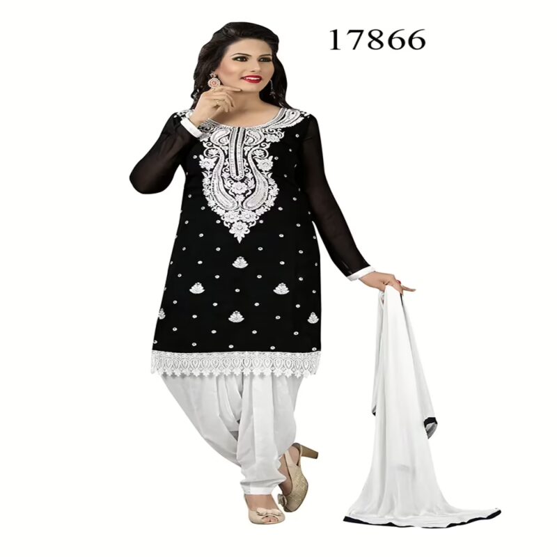 Viva N Diva Black Colored Georgette Suit.
