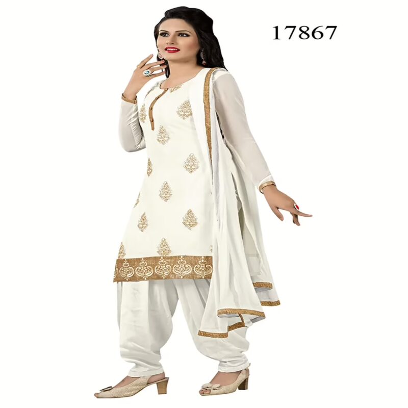 Viva N Diva Off White Colored Georgette Suit.