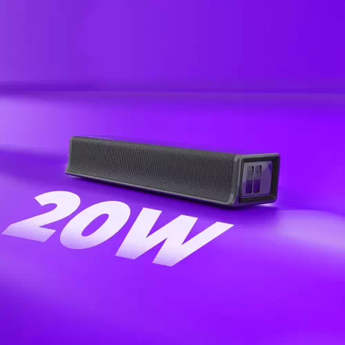 Zebronics JUKE BAR 1500 Wireless portable Mini soundbar,mSD, AUX, LED Indicator 20 W Bluetooth Soundbar (Black, 2.0 Channel) - Image 2