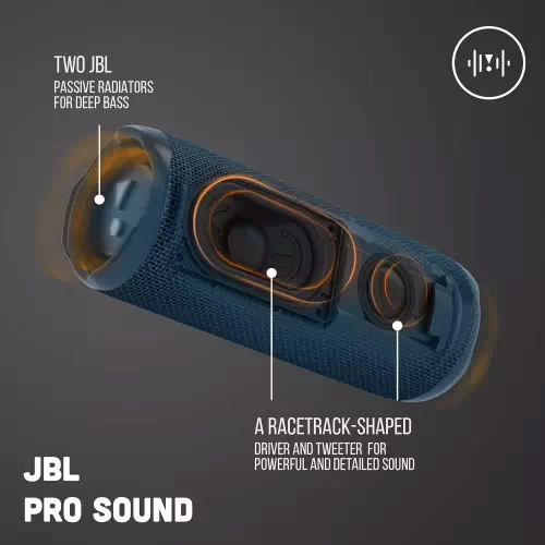 JBL Flip 6 with 12Hr Playtime, Customize Audio by JBL App,IP67 Rating, Portable 30 W Bluetooth Speaker(Blue, Stereo Channel) - Image 3