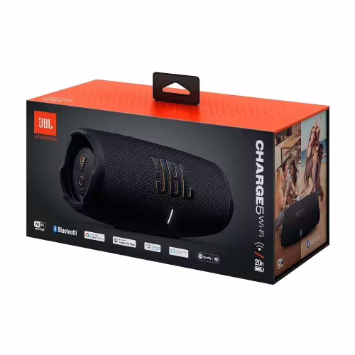 JBL Charge 5 Wifi, 20H Playtime, Deep Bass, Built-in Powerbank, IP67 Water/Dustproof 40 W Bluetooth Speaker (Black, Stereo Channel) - Image 2