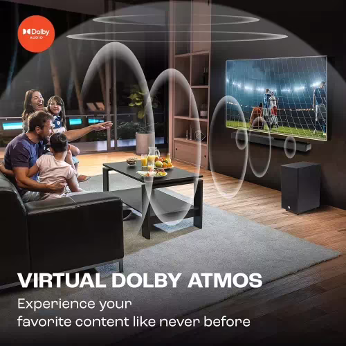 JBL Cinema SB190, Dolby Atmos Sound, Wireless Subwoofer for Extra Deep Bass 380 W Bluetooth Soundbar(Black, 2.1 Channel) - Image 2