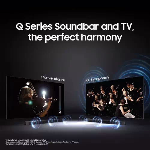 Samsung HW-Q990B/XL Wireless Dolby Atmos Wi-fi, Q-Symphony Built-in Alexa 656 W Bluetooth Soundbar??(Black, 11.1.4 Channel) - Image 2