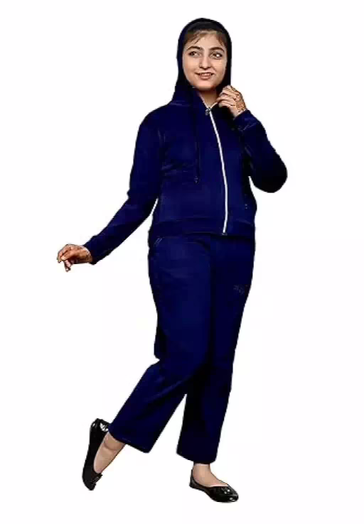 Blue Girls 2 Pcs Sweatsuit and Sweatpant Set - Image 3