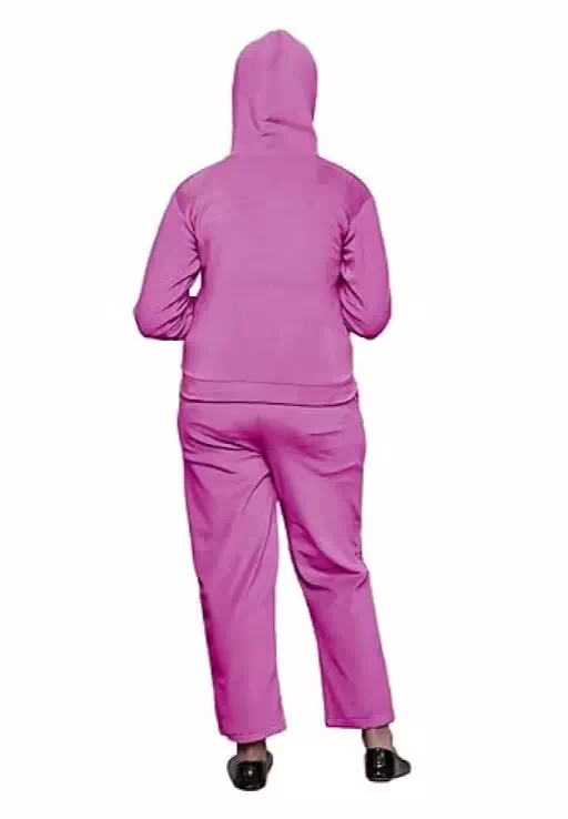 Purple Girls 2 Pcs Sweatsuit and Sweatpant Set - Image 2