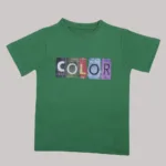 Kids Round Neck T-Shirt - Color - Green