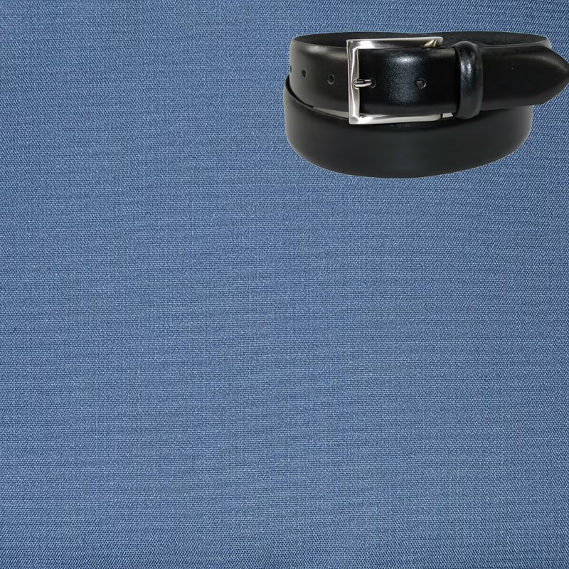 Raymond Men Poly Blended Trouser Fabric_Blue Free Belt