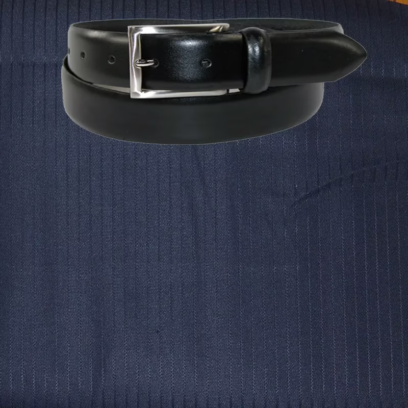 Raymond Men Poly blended Trouser Fabric_Blue Free Belt