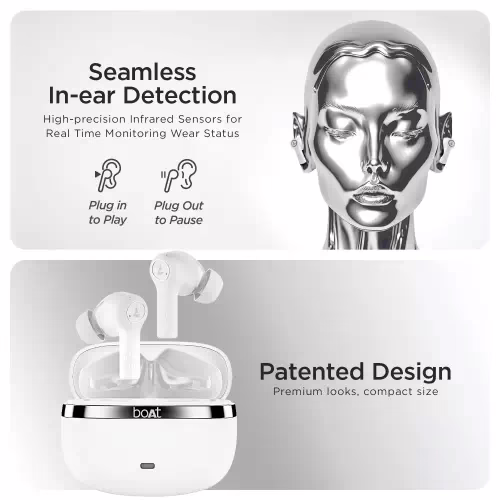 Boat Nirvana Ion TWS Earbuds with 120 HRS Playback(24hrs/Charge), Crystal Bionic Sound with Dual EQ Modes in Ear Detection(Ivory White) - Image 3