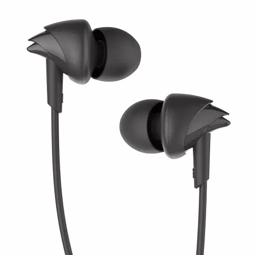 Boat BassHeads 100 in-Ear Wired Headphones with Mic (Black)