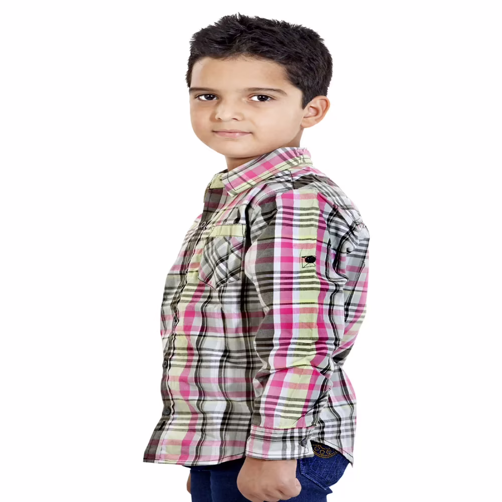 HUSHBHI CHECKED BOYS CASUAL SHIRTS - Image 2