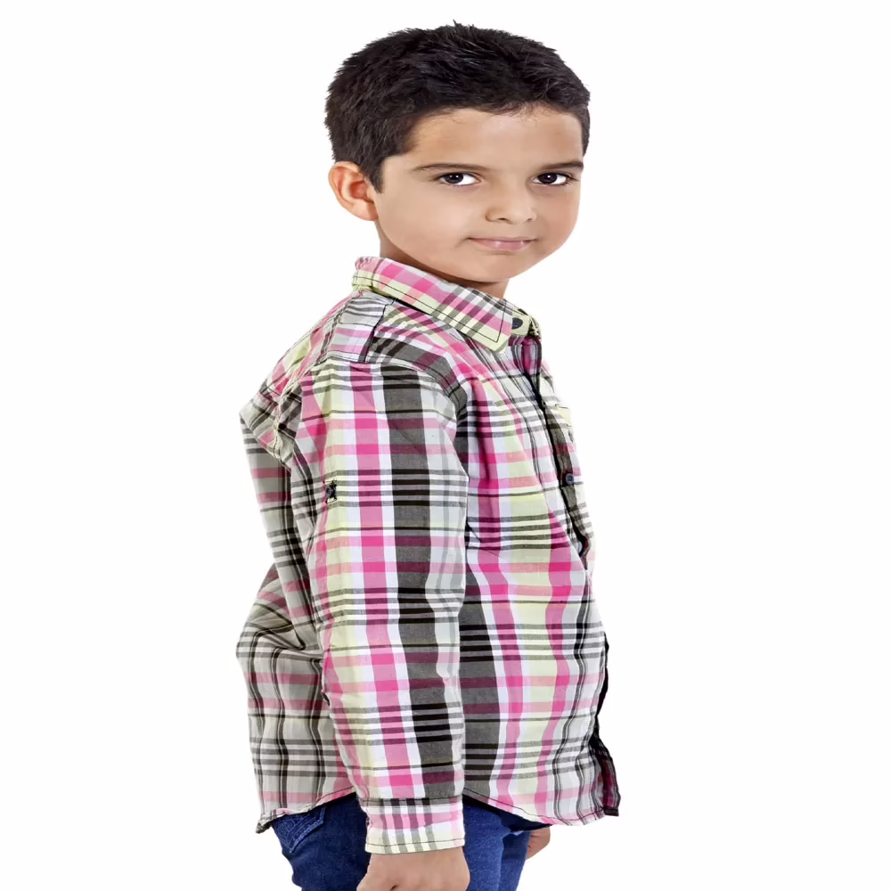 HUSHBHI CHECKED BOYS CASUAL SHIRTS - Image 3