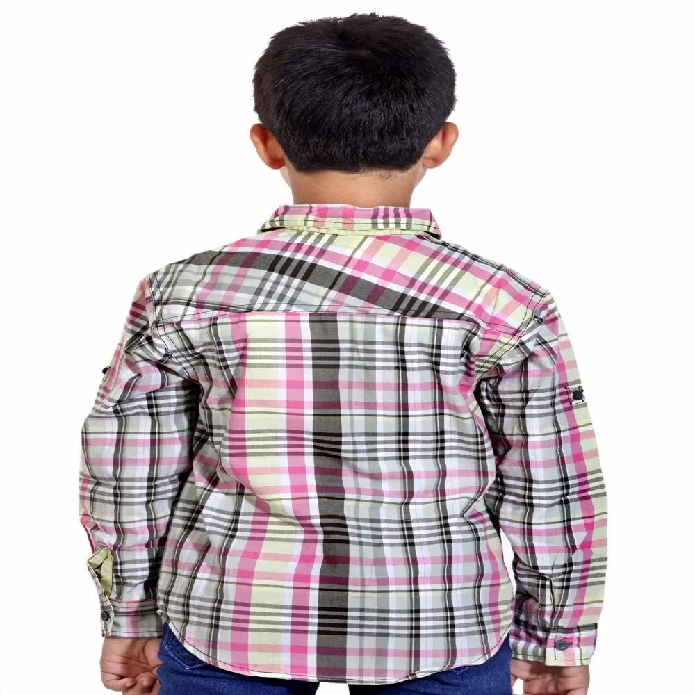 HUSHBHI CHECKED BOYS CASUAL SHIRTS - Image 4