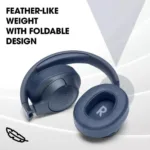 JBL Tune 760NC Active Noise Cancelling, 50 Hr Playtime, Fast Pair & Multi Connect Bluetooth Headset??(Blue, On the Ear)