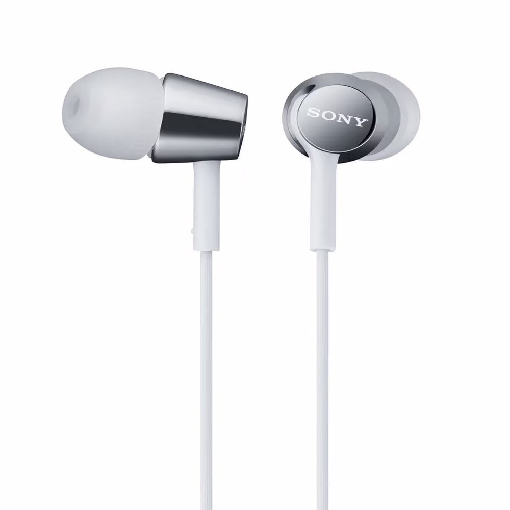 Sony MDR-EX150AP In-Ear Headphones with Mic (White)