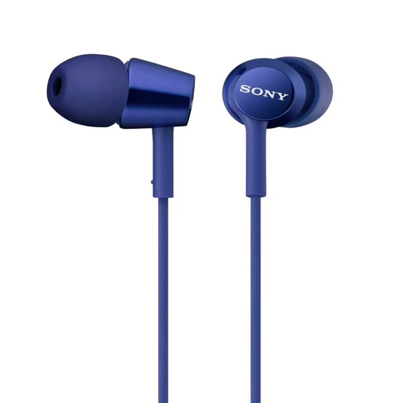 Sony MDR-EX150AP In-Ear Headphones with Mic (Dark Blue)