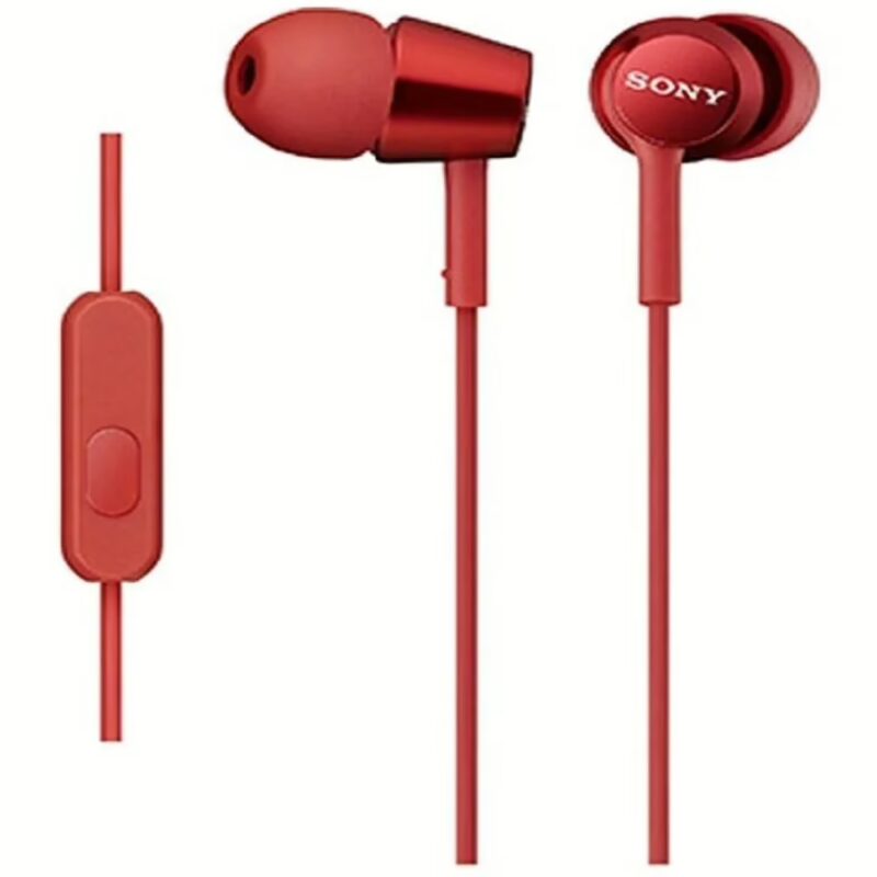 Sony MDR-EX150AP Red In Ear Wired Earphones With Mic Red